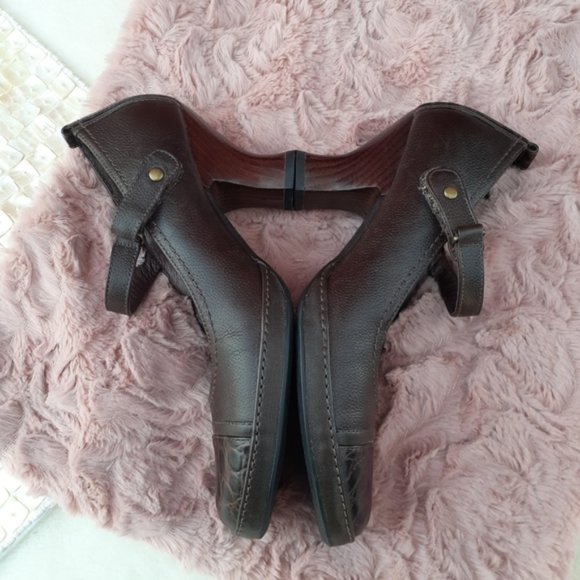 Clarks Vintage Mary Jane Pinup Pumps Retro Comfort Heels Granny Aestethic 6 - Picture 4 of 8